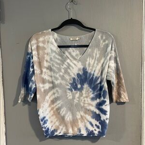 Angela Fine‎ Knit TyeDye Vneck Sweater S